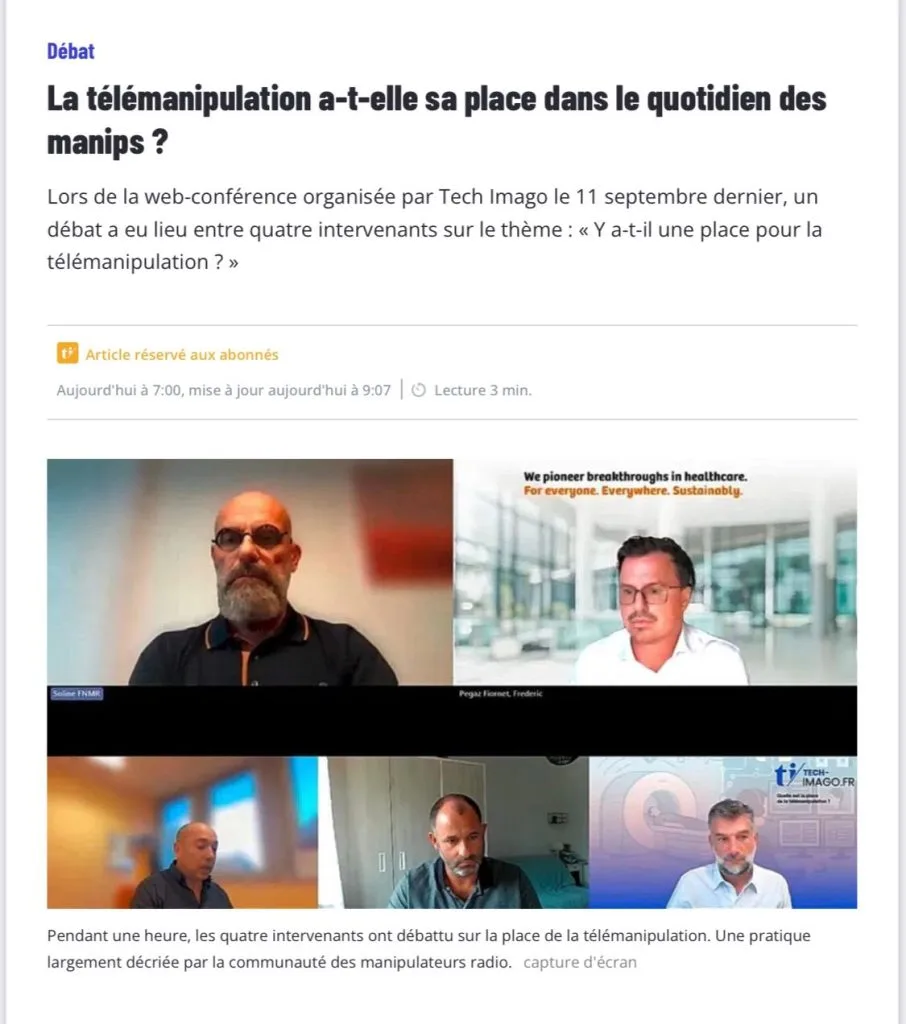 La télémanipulation a-t-elle sa place dans le quotidien des manips ?
