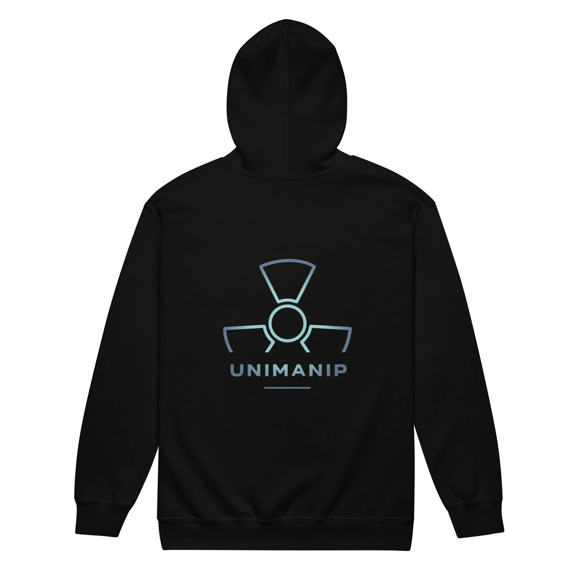 Sweat à capuche sombre à fermeture éclair, floqué