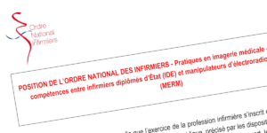 POSITION DE L’ORDRE NATIONAL DES INFIRMIERS - Pratiques en imagerie médicale